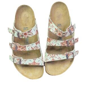 Birkenstock Florida Birko-flor Boho Flowers Earth Red Women’s Size 41 10 10.5